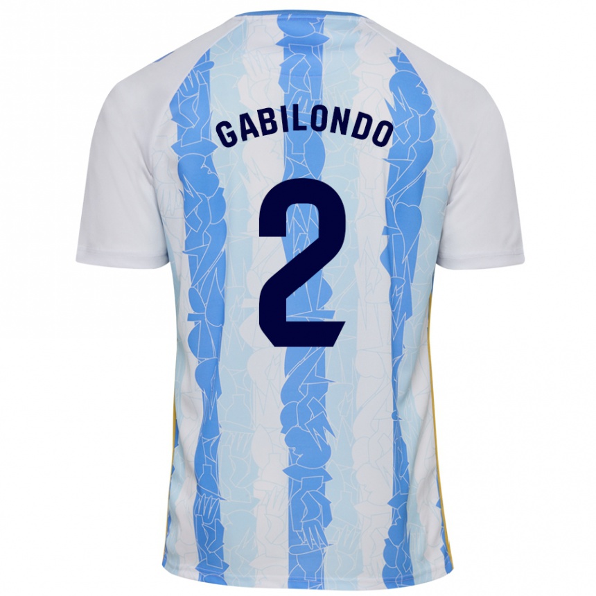 Enfant Football Maillot Jokin Gabilondo #2 Blanc Bleu Tenues Domicile 2024/25