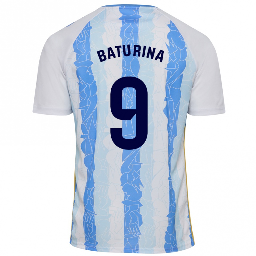 Enfant Football Maillot Roko Baturina #9 Blanc Bleu Tenues Domicile 2024/25