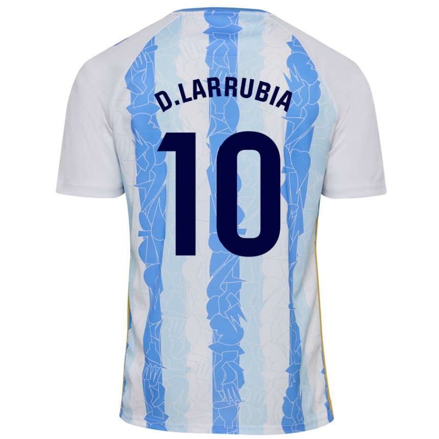 Enfant Football Maillot David Larrubia #10 Blanc Bleu Tenues Domicile 2024/25