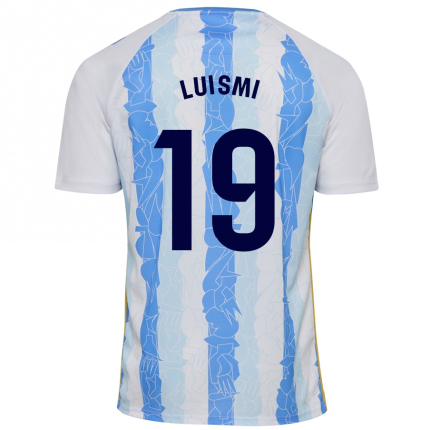 Enfant Football Maillot Luismi Sánchez #19 Blanc Bleu Tenues Domicile 2024/25