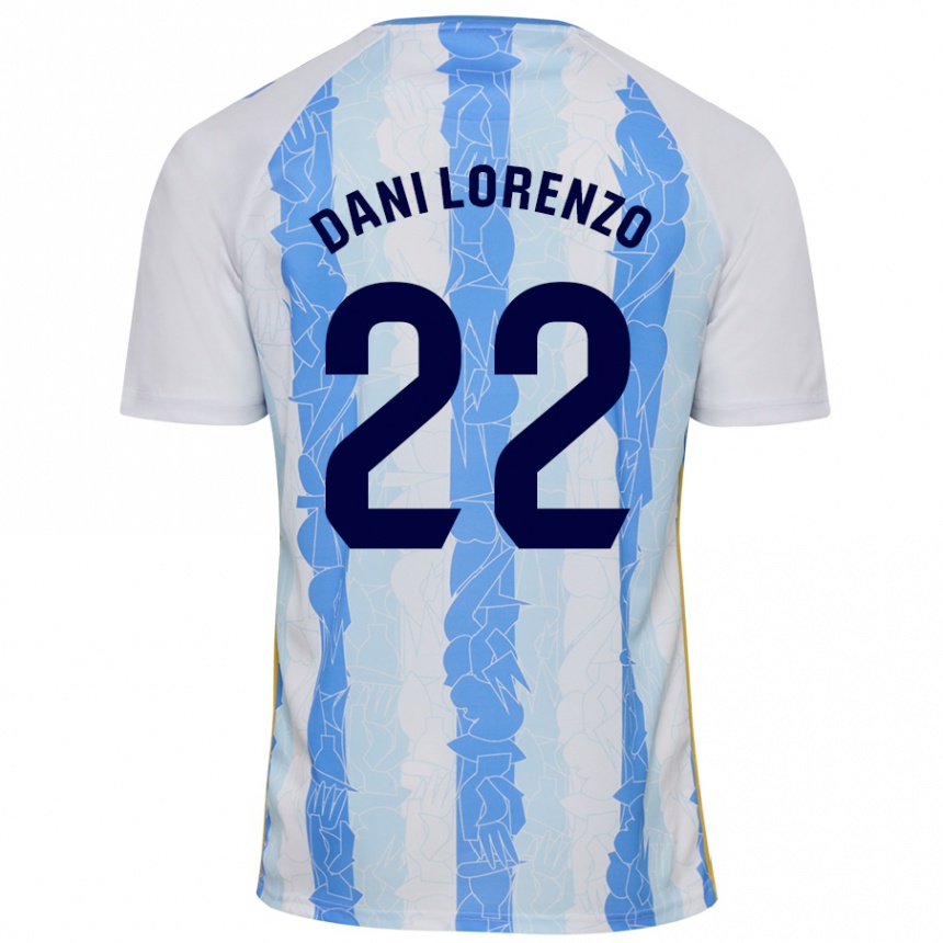 Enfant Football Maillot Dani Lorenzo #22 Blanc Bleu Tenues Domicile 2024/25