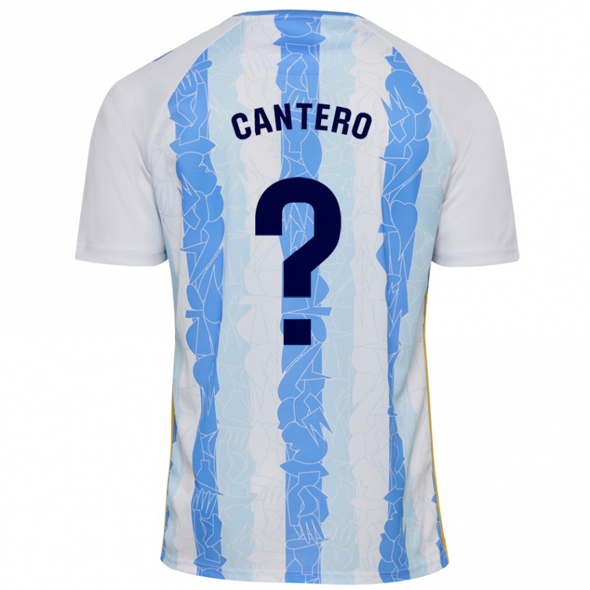 Enfant Football Maillot José Cantero #0 Blanc Bleu Tenues Domicile 2024/25