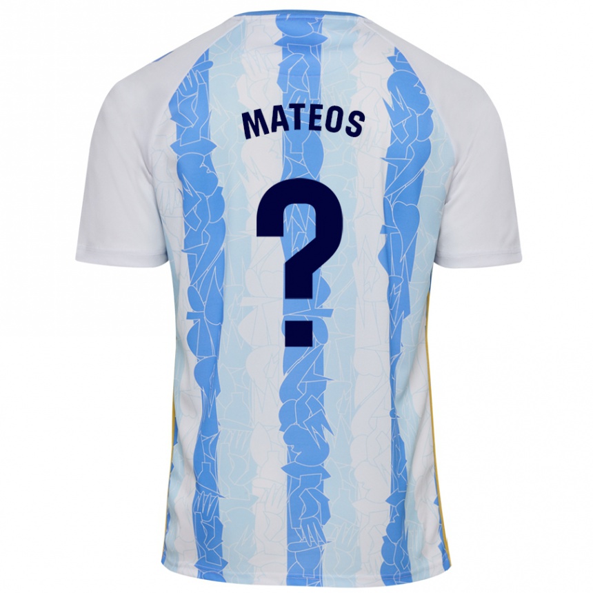 Enfant Football Maillot Álex Mateos #0 Blanc Bleu Tenues Domicile 2024/25