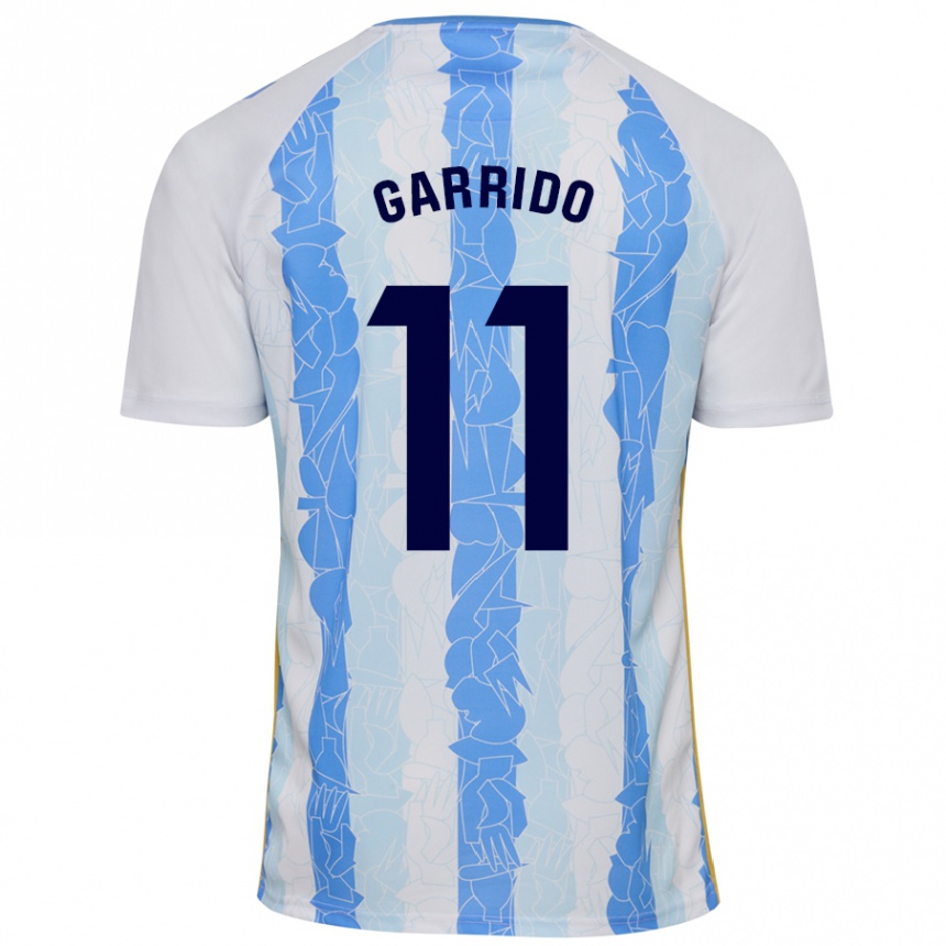 Enfant Football Maillot Rafael Garrido #11 Blanc Bleu Tenues Domicile 2024/25