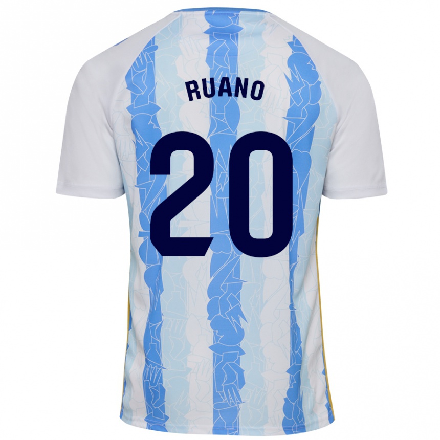 Enfant Football Maillot Celia Ruano #20 Blanc Bleu Tenues Domicile 2024/25