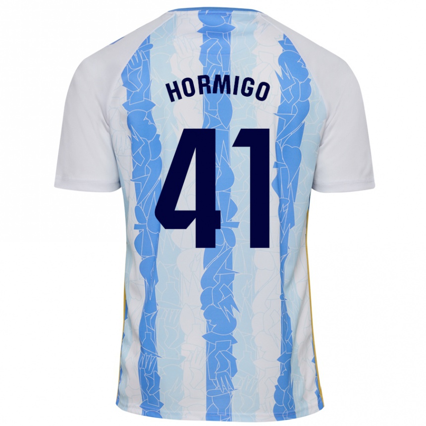 Enfant Football Maillot Cintia Hormigo #41 Blanc Bleu Tenues Domicile 2024/25