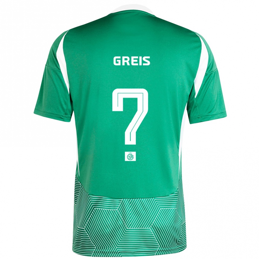 Enfant Football Maillot Nitai Greis #0 Vert Blanc Tenues Domicile 2024/25