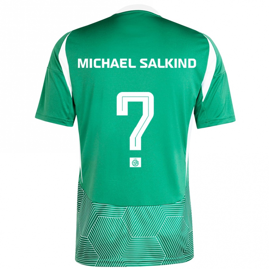 Enfant Football Maillot Liav Michael Salkind #0 Vert Blanc Tenues Domicile 2024/25