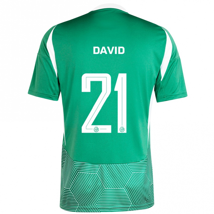 Enfant Football Maillot Dean David #21 Vert Blanc Tenues Domicile 2024/25