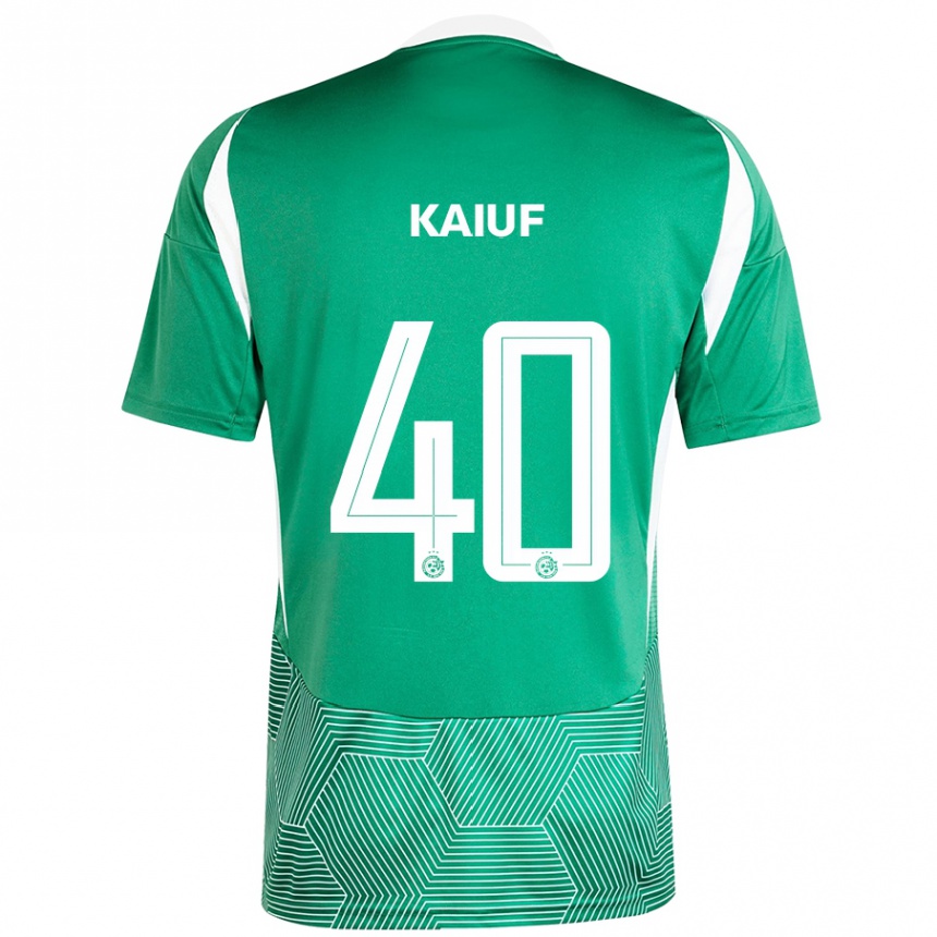 Enfant Football Maillot Sharif Kaiuf #40 Vert Blanc Tenues Domicile 2024/25