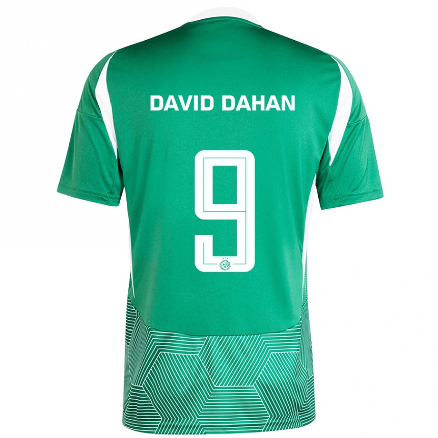 Enfant Football Maillot Omer David Dahan #9 Vert Blanc Tenues Domicile 2024/25