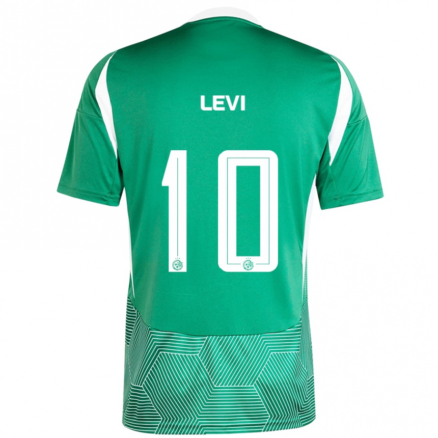 Enfant Football Maillot Yarin Levi #10 Vert Blanc Tenues Domicile 2024/25