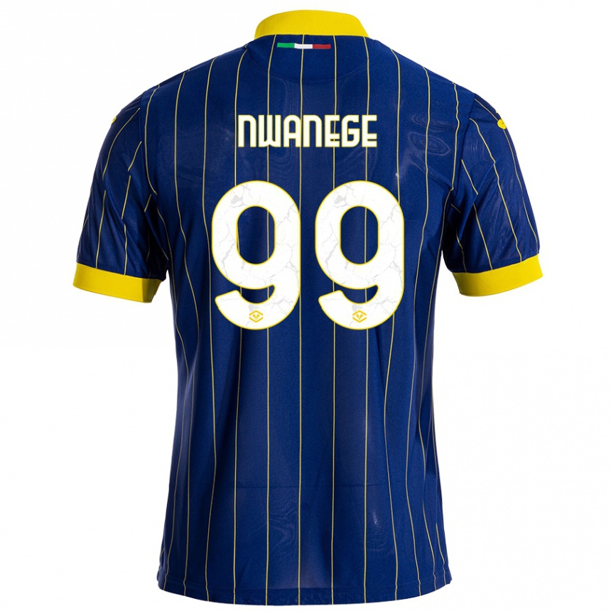 Enfant Football Maillot Karlson Nwanege #99 Bleu Jaune Tenues Domicile 2024/25