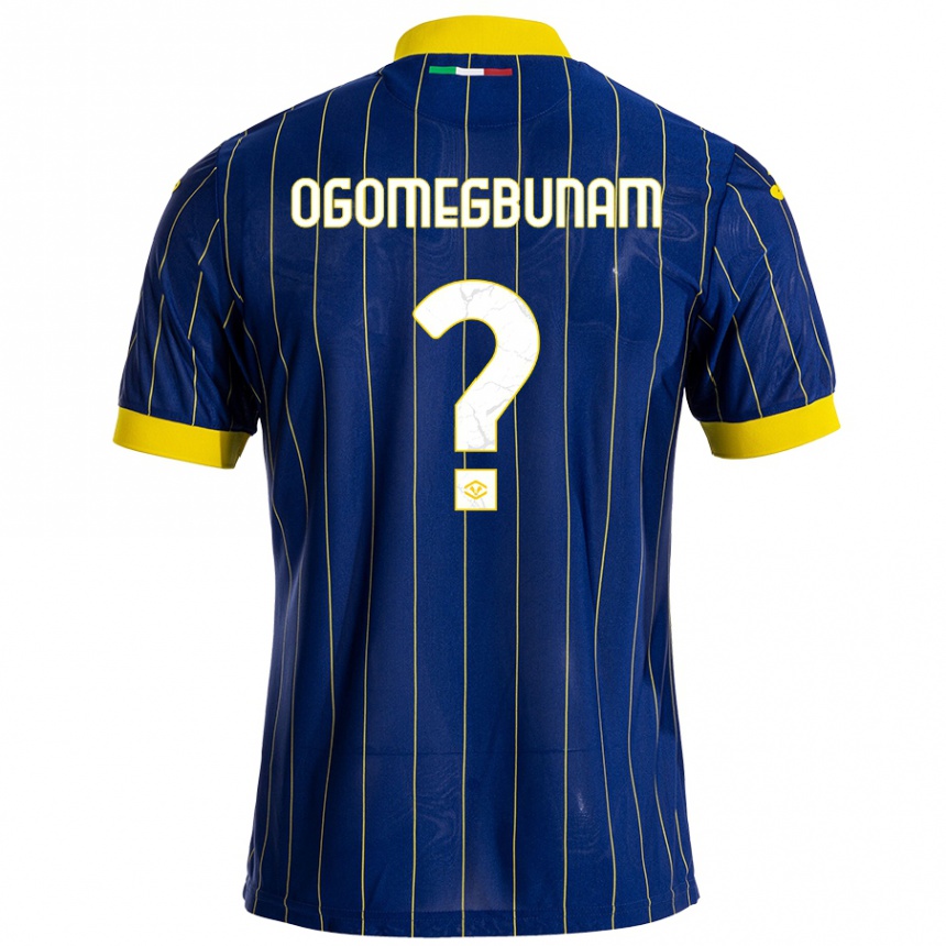 Enfant Football Maillot Izu Ogomegbunam #0 Bleu Jaune Tenues Domicile 2024/25