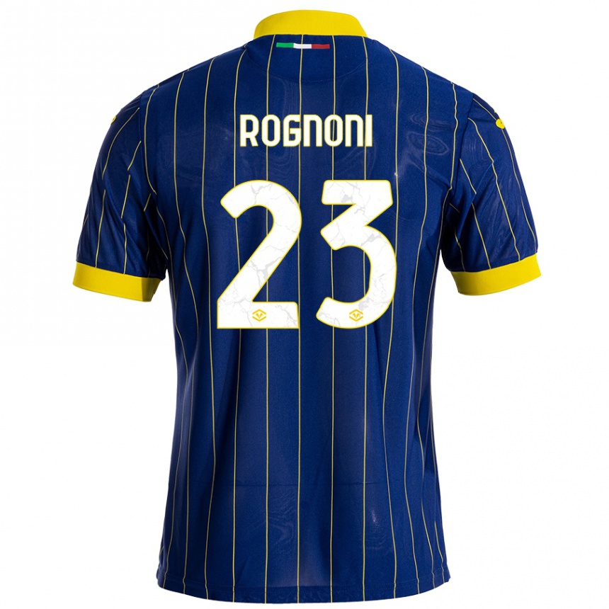 Enfant Football Maillot Alessia Rognoni #23 Bleu Jaune Tenues Domicile 2024/25