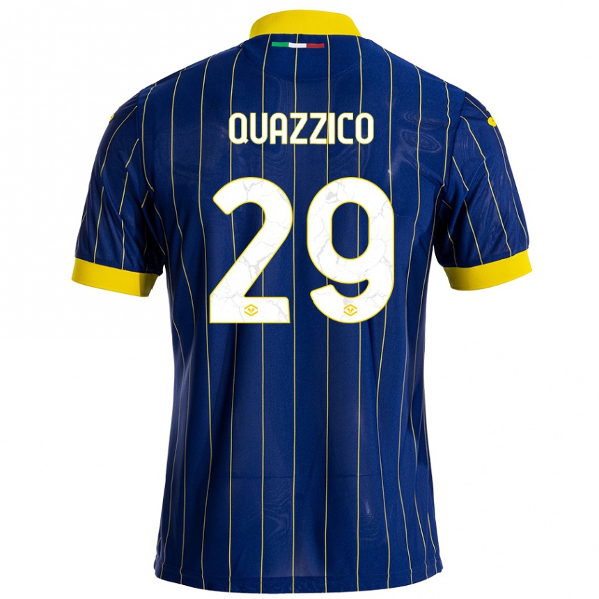 Enfant Football Maillot Francesca Quazzico #29 Bleu Jaune Tenues Domicile 2024/25