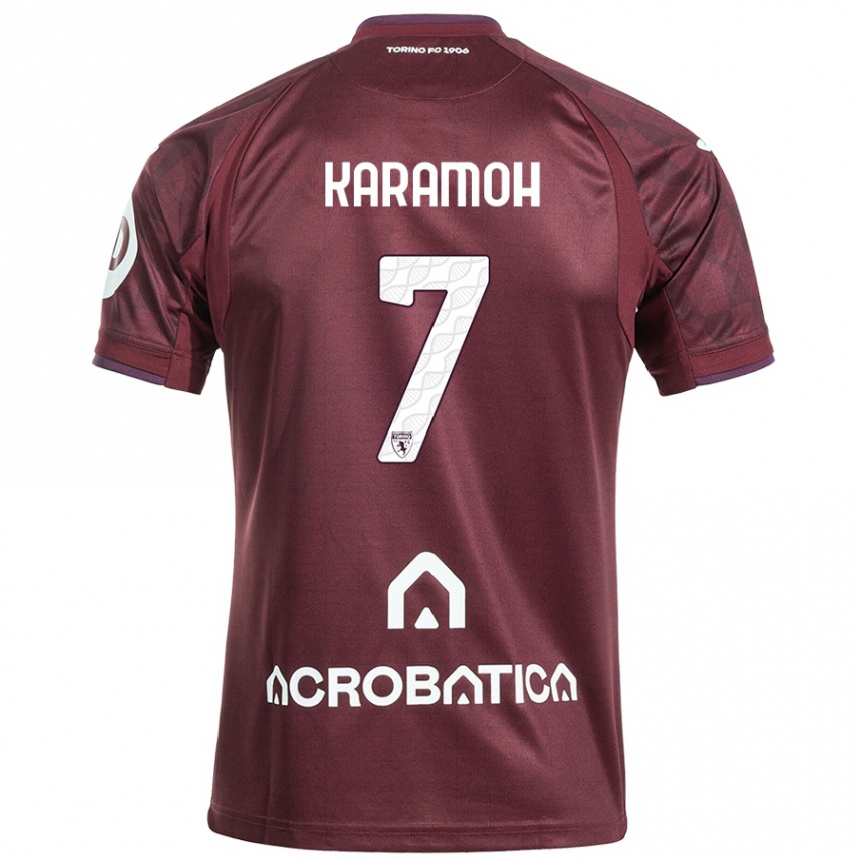 Enfant Football Maillot Yann Karamoh #7 Bordeaux Blanc Tenues Domicile 2024/25