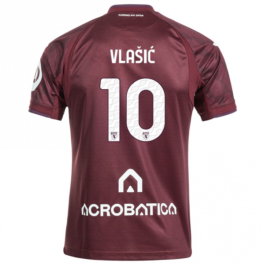 Enfant Football Maillot Nikola Vlašić #10 Bordeaux Blanc Tenues Domicile 2024/25