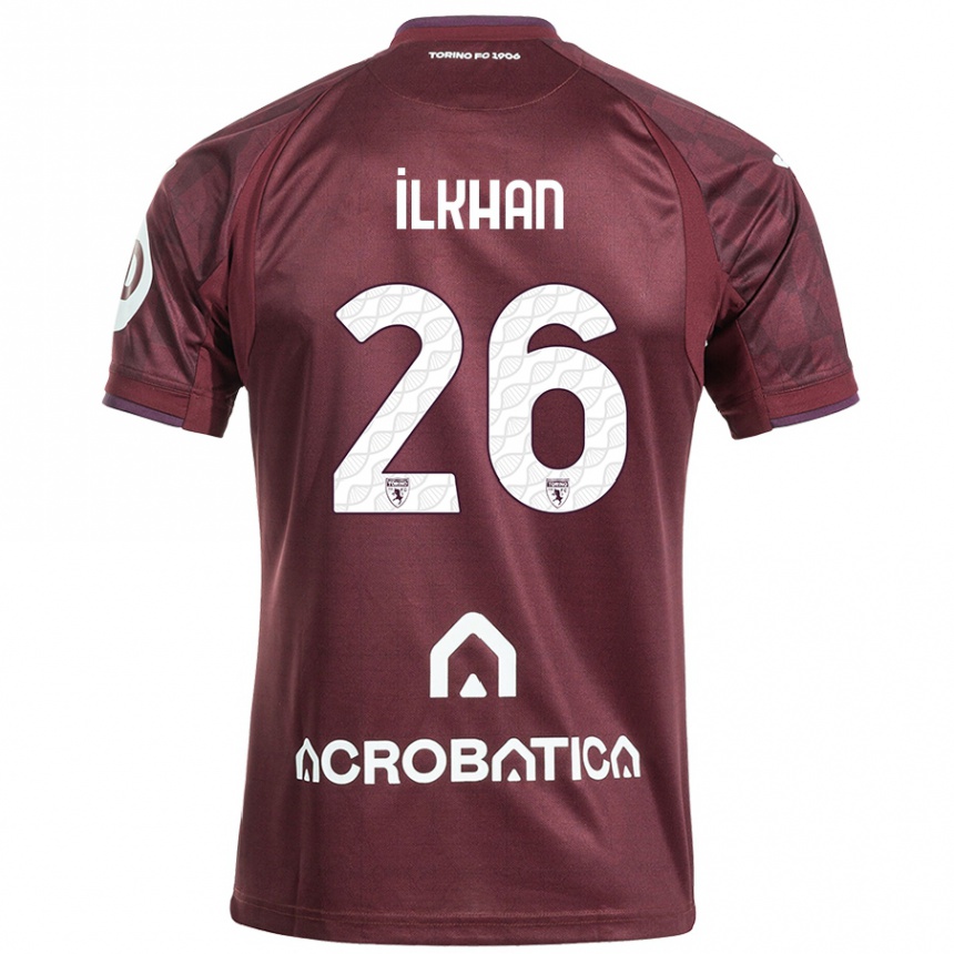 Enfant Football Maillot Emirhan İlkhan #26 Bordeaux Blanc Tenues Domicile 2024/25