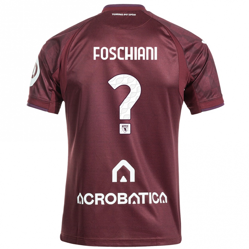 Enfant Football Maillot Francesco Foschiani #0 Bordeaux Blanc Tenues Domicile 2024/25