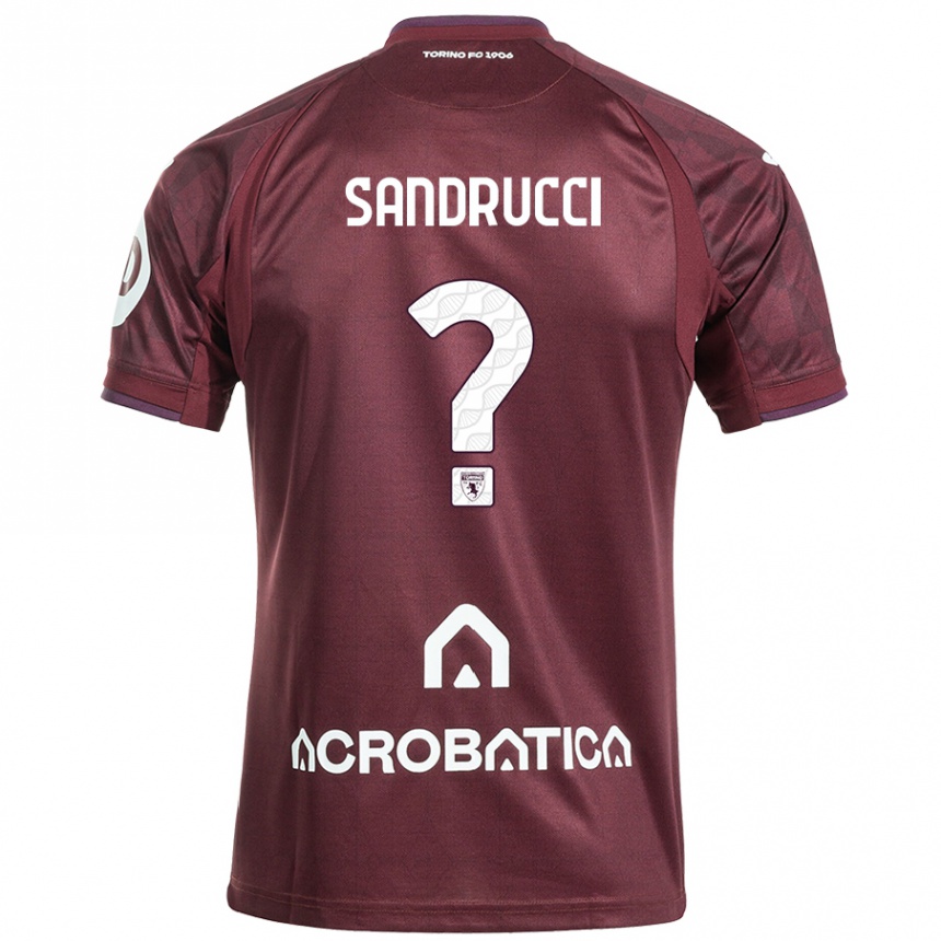 Enfant Football Maillot Romeo Sandrucci #0 Bordeaux Blanc Tenues Domicile 2024/25