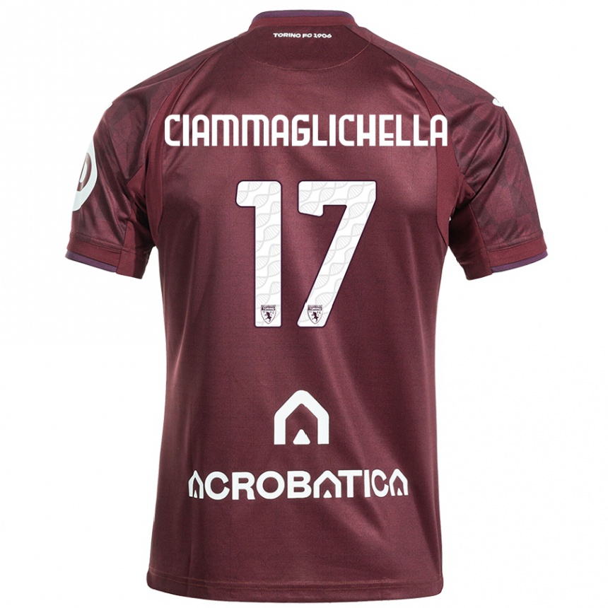 Enfant Football Maillot Aaron Ciammaglichella #17 Bordeaux Blanc Tenues Domicile 2024/25