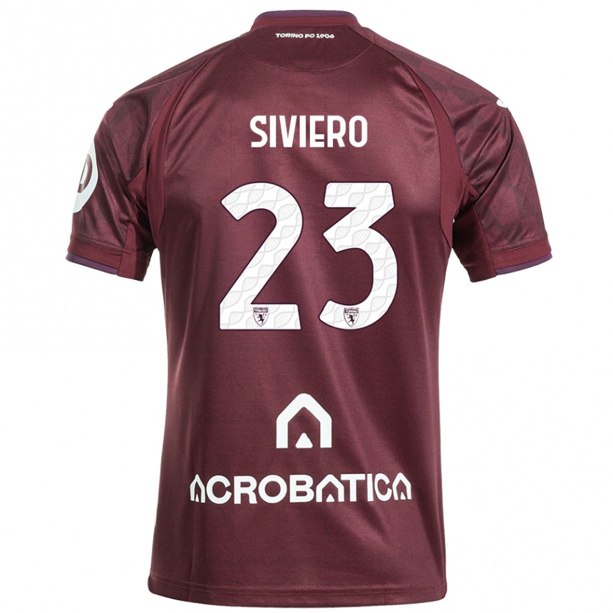 Enfant Football Maillot Lapo Siviero #23 Bordeaux Blanc Tenues Domicile 2024/25