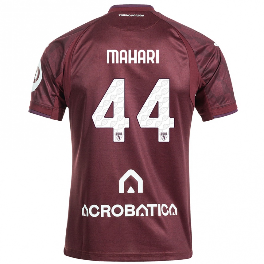 Enfant Football Maillot Efdon Mahari #44 Bordeaux Blanc Tenues Domicile 2024/25