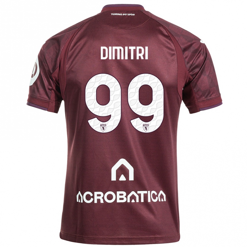 Enfant Football Maillot Matteo Dimitri #99 Bordeaux Blanc Tenues Domicile 2024/25