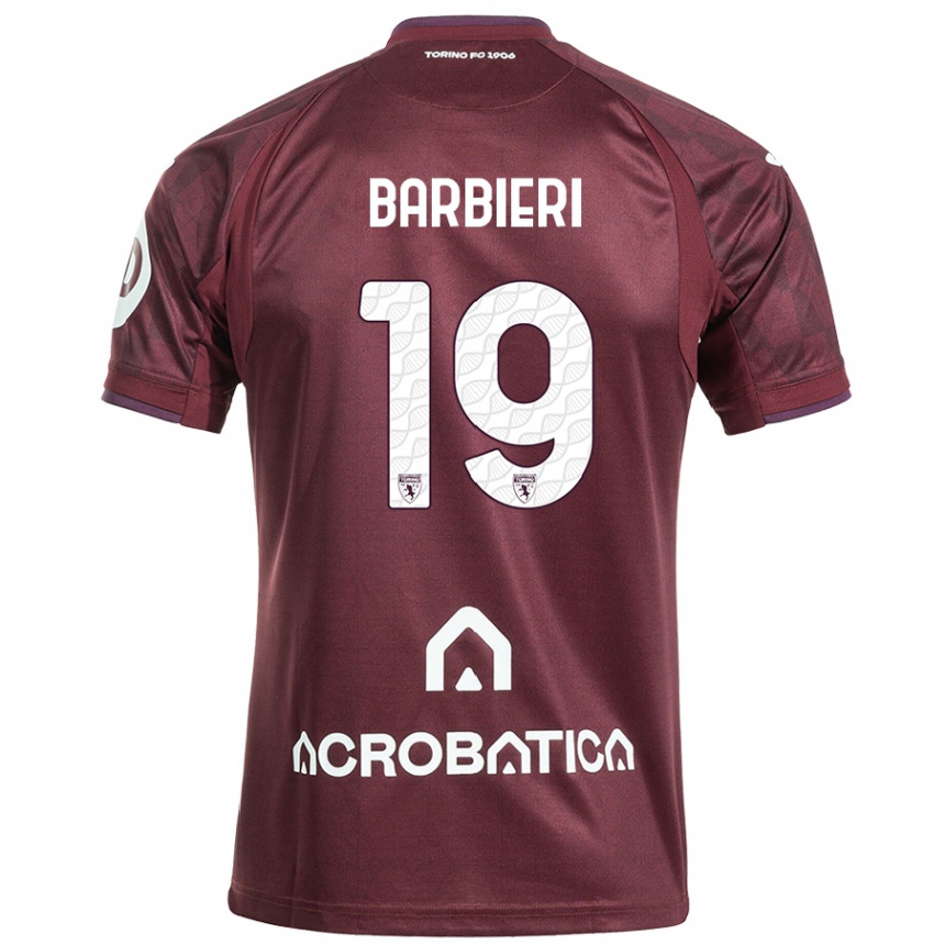 Enfant Football Maillot Raffaella Barbieri #19 Bordeaux Blanc Tenues Domicile 2024/25