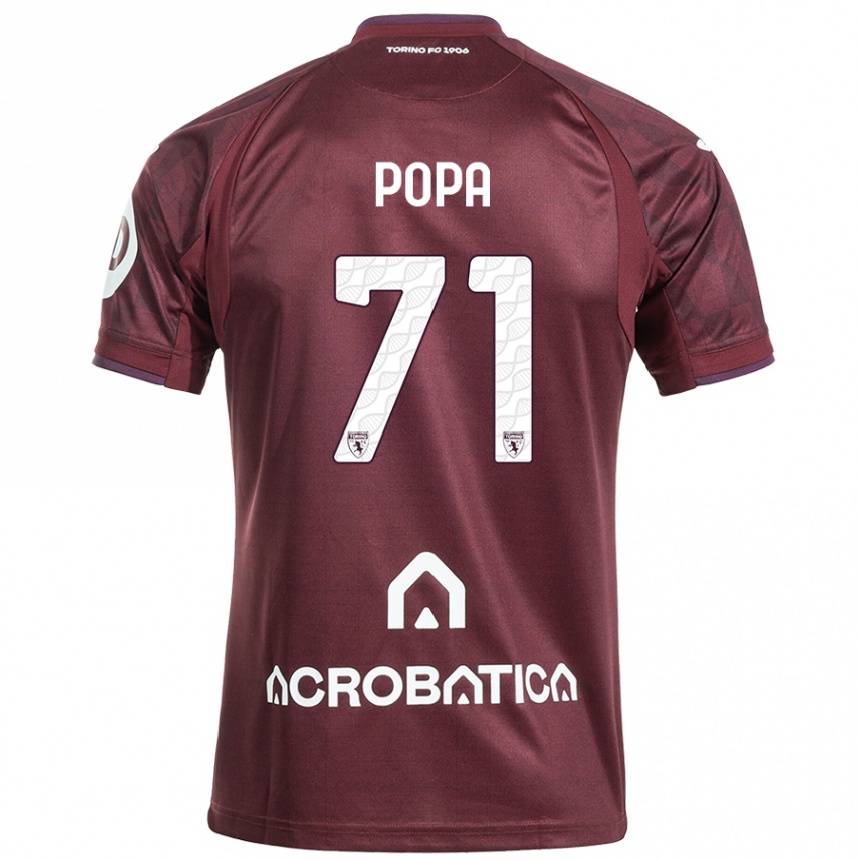 Enfant Football Maillot Mihai Popa #71 Bordeaux Blanc Tenues Domicile 2024/25