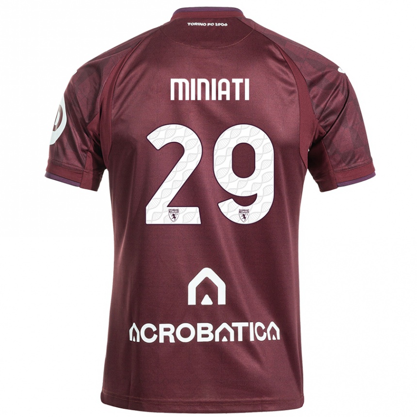 Enfant Football Maillot Elisa Miniati #29 Bordeaux Blanc Tenues Domicile 2024/25