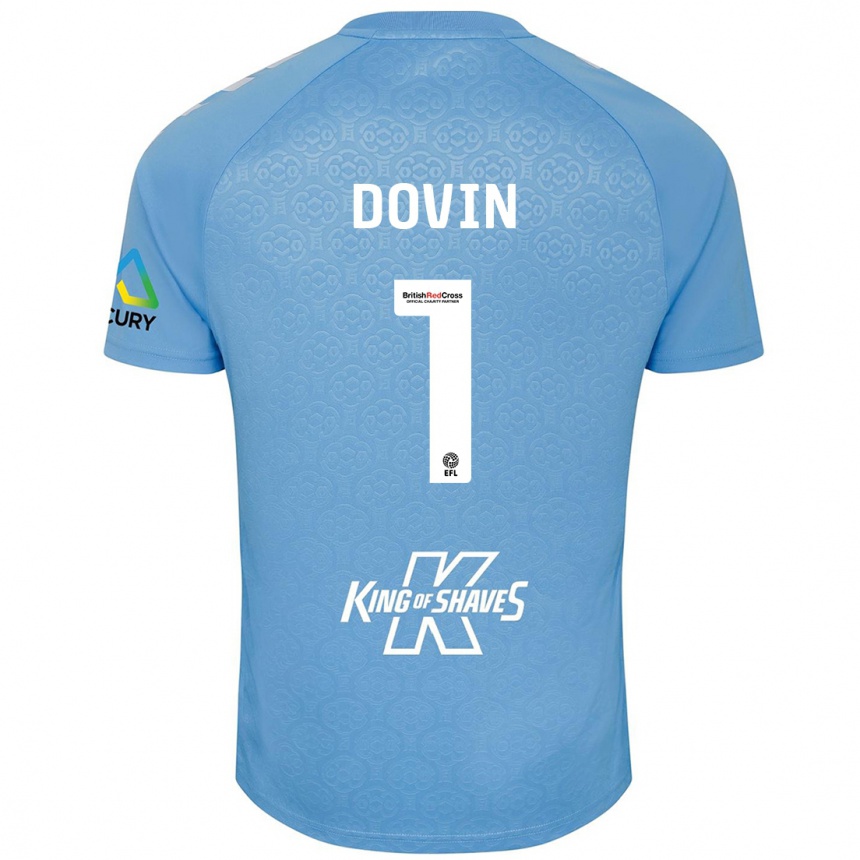 Enfant Football Maillot Oliver Dovin #1 Bleu Blanc Tenues Domicile 2024/25