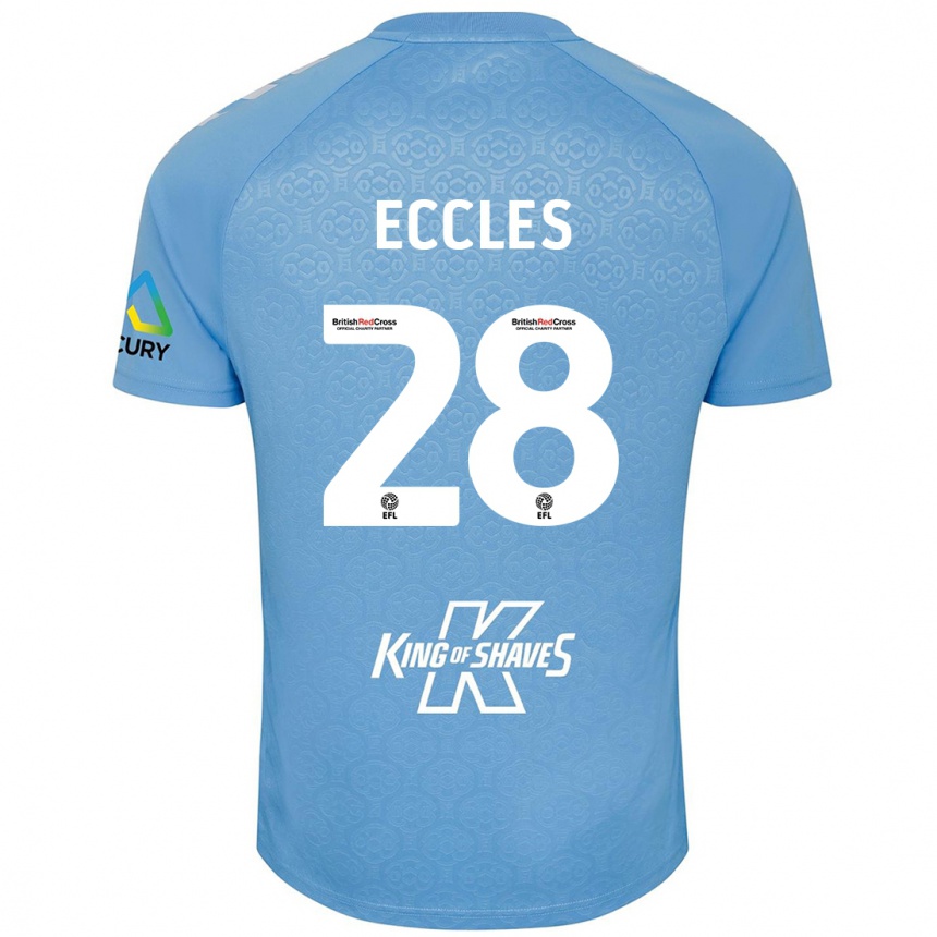 Enfant Football Maillot Josh Eccles #28 Bleu Blanc Tenues Domicile 2024/25