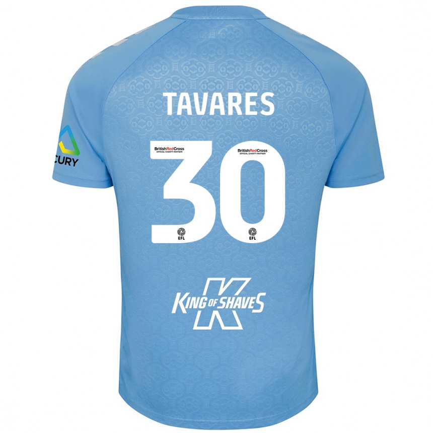 Enfant Football Maillot Fábio Tavares #30 Bleu Blanc Tenues Domicile 2024/25