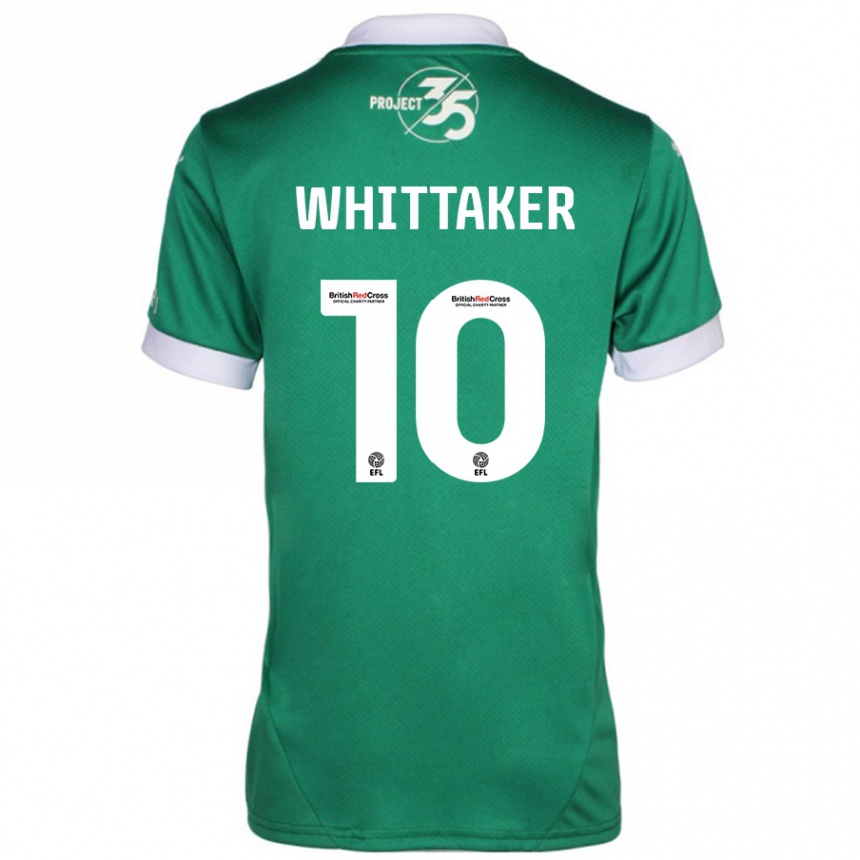 Enfant Football Maillot Morgan Whittaker #10 Vert Blanc Tenues Domicile 2024/25