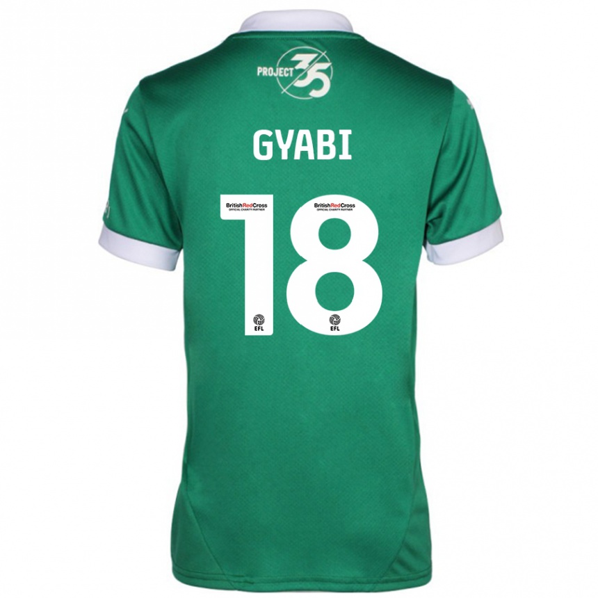 Enfant Football Maillot Darko Gyabi #18 Vert Blanc Tenues Domicile 2024/25