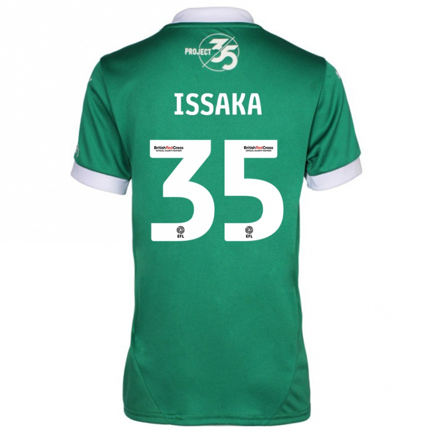 Enfant Football Maillot Freddie Issaka #35 Vert Blanc Tenues Domicile 2024/25