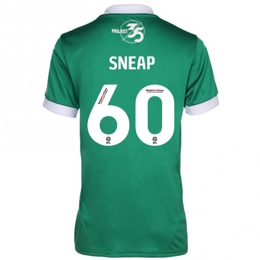 Enfant Football Maillot Harley Sneap #60 Vert Blanc Tenues Domicile 2024/25