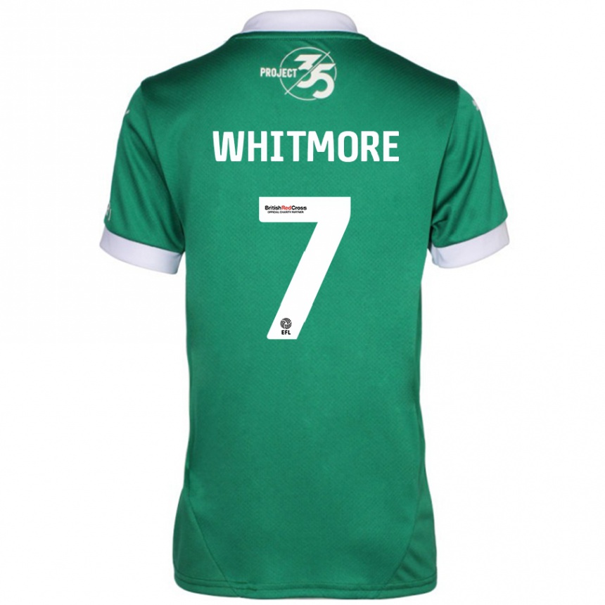 Enfant Football Maillot Charlotte Whitmore #7 Vert Blanc Tenues Domicile 2024/25