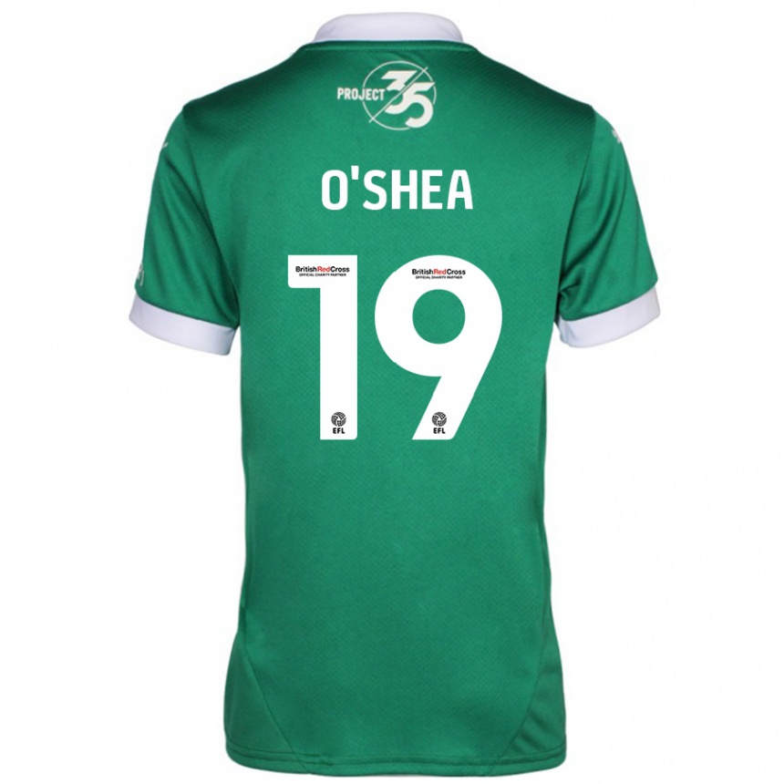 Enfant Football Maillot Erin O'shea #19 Vert Blanc Tenues Domicile 2024/25