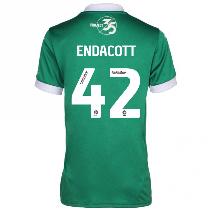 Enfant Football Maillot Jack Endacott #42 Vert Blanc Tenues Domicile 2024/25