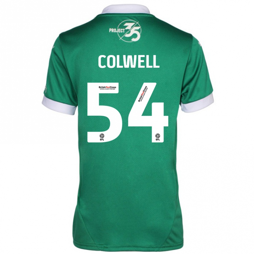 Enfant Football Maillot Lewis Colwell #54 Vert Blanc Tenues Domicile 2024/25