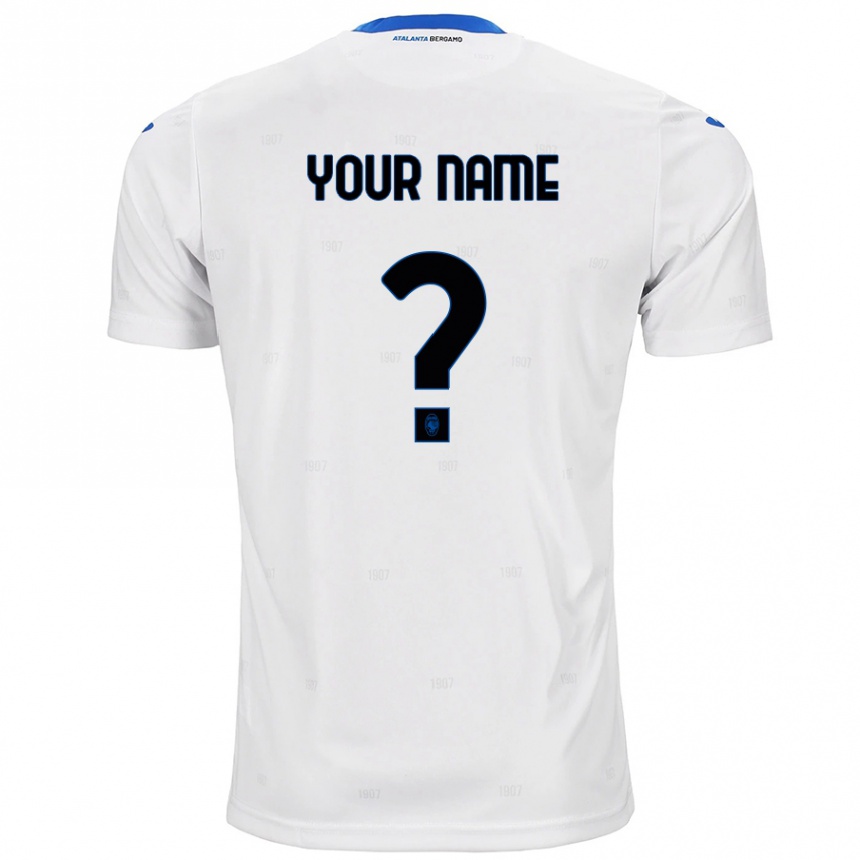 Enfant Football Maillot Votre Nom #0 Blanc Tenues Extérieur 2024/25