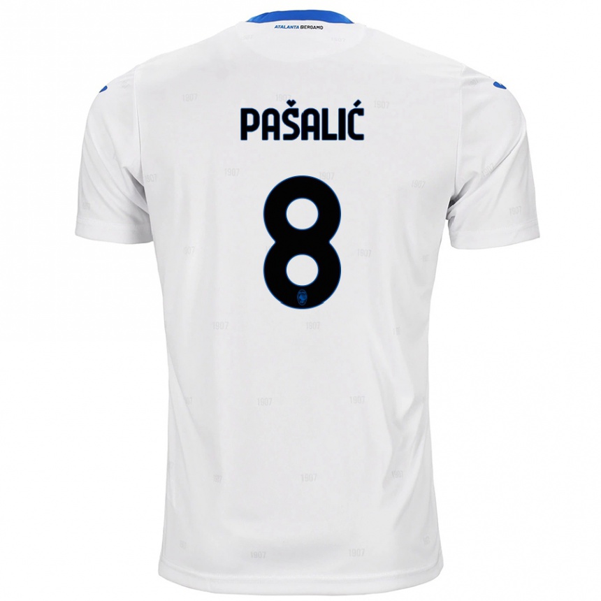 Enfant Football Maillot Mario Pasalic #8 Blanc Tenues Extérieur 2024/25