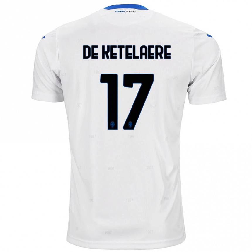 Enfant Football Maillot Charles De Ketelaere #17 Blanc Tenues Extérieur 2024/25