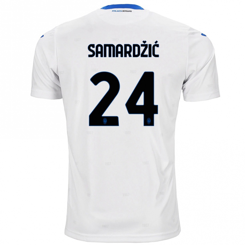 Enfant Football Maillot Lazar Samardžić #24 Blanc Tenues Extérieur 2024/25