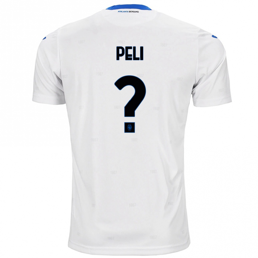 Enfant Football Maillot Lorenzo Peli #0 Blanc Tenues Extérieur 2024/25