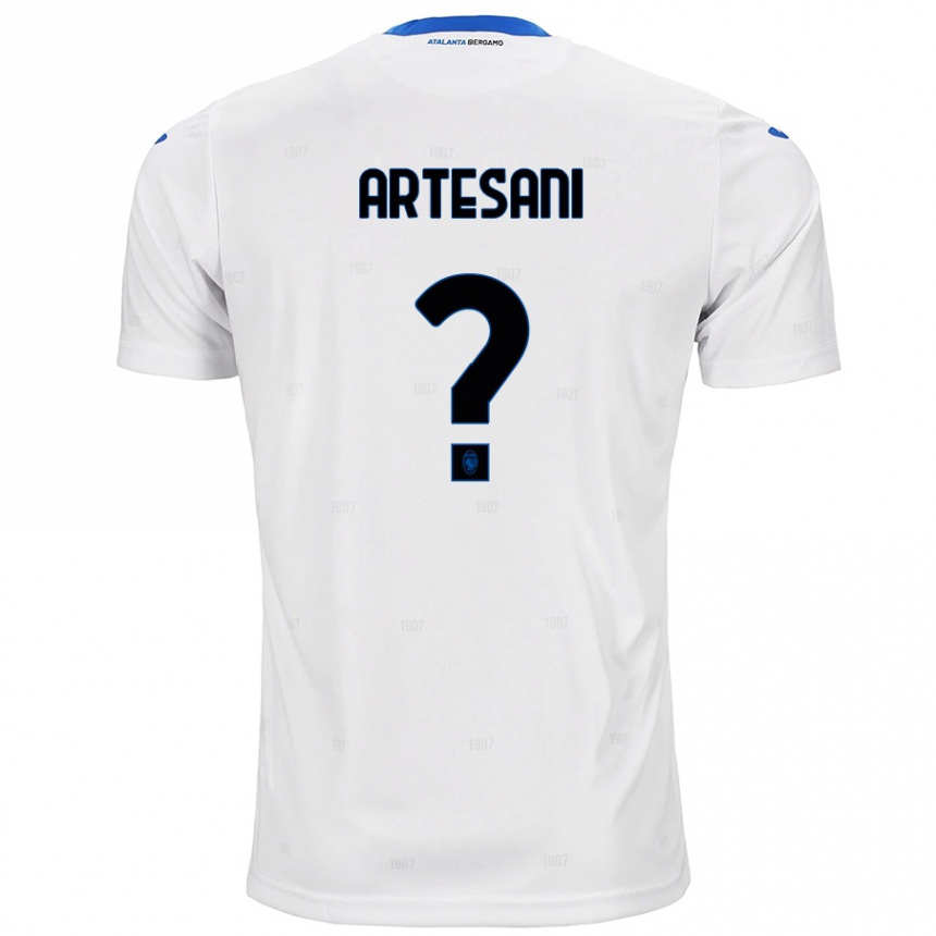 Enfant Football Maillot Nicolò Artesani #0 Blanc Tenues Extérieur 2024/25