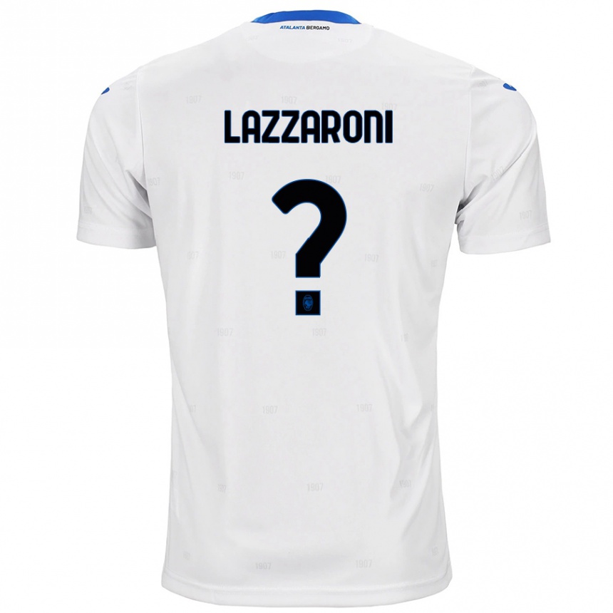 Enfant Football Maillot Andrea Lazzaroni #0 Blanc Tenues Extérieur 2024/25